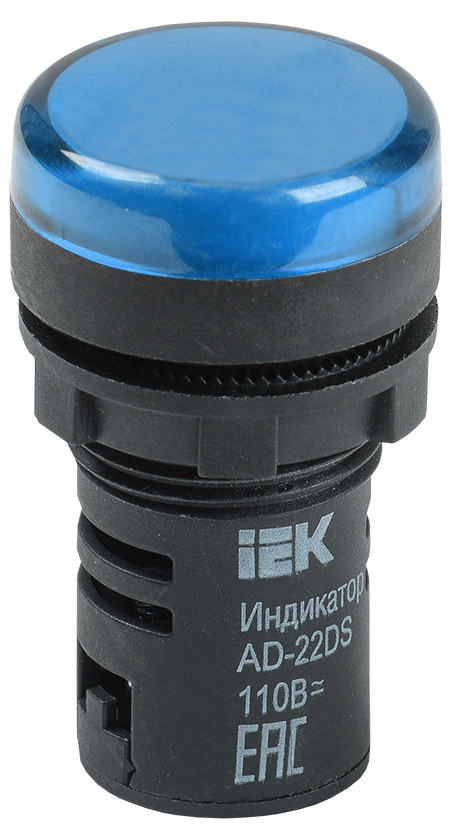 Лампа индикаторная синий IEK AD22DS