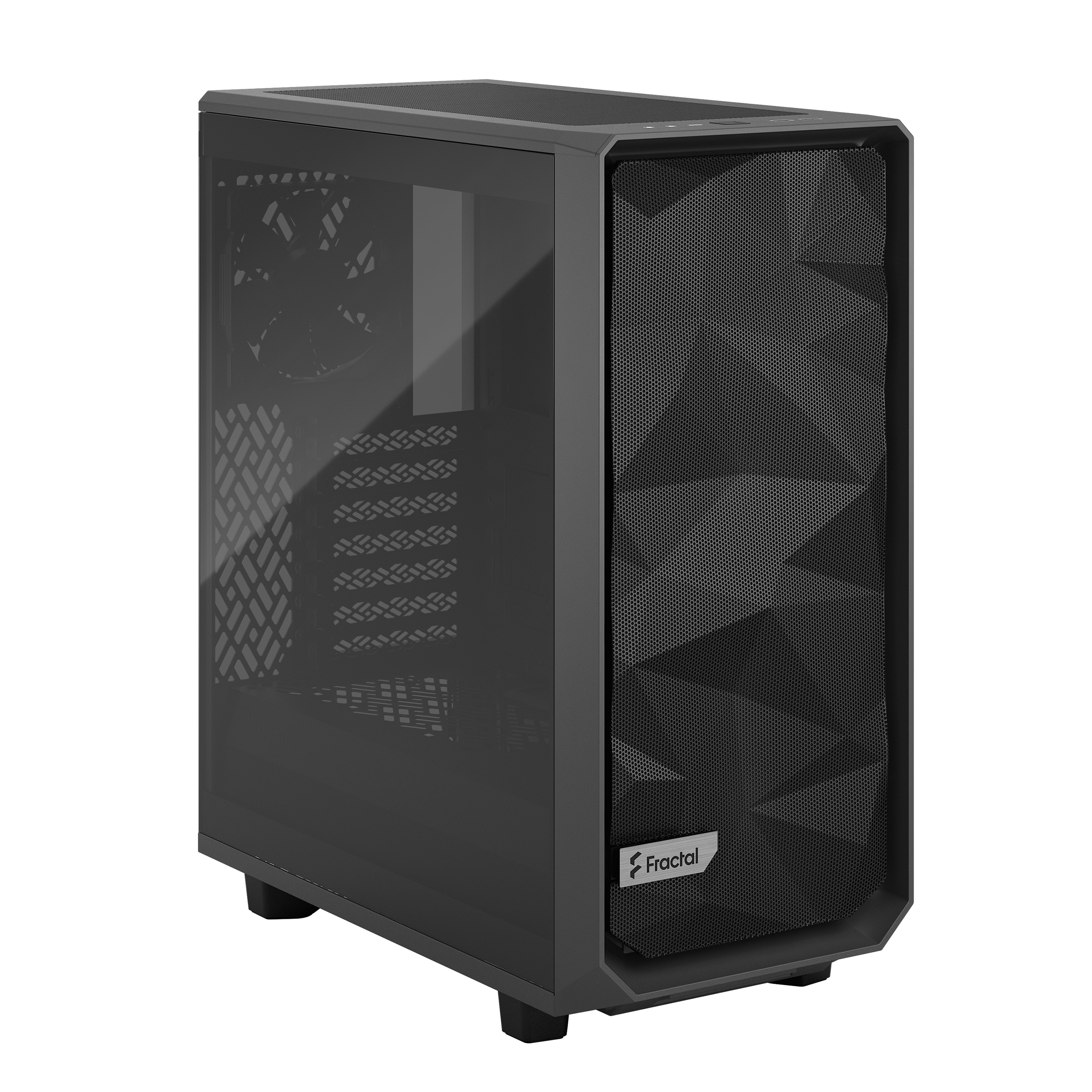 Корпус Fractal Design Meshify 2 Compact Light Tempered Glass, ATX, Midi-Tower, 2xUSB 3.0, USB Type-C, серый, без БП (FD-C-MES2C-04)