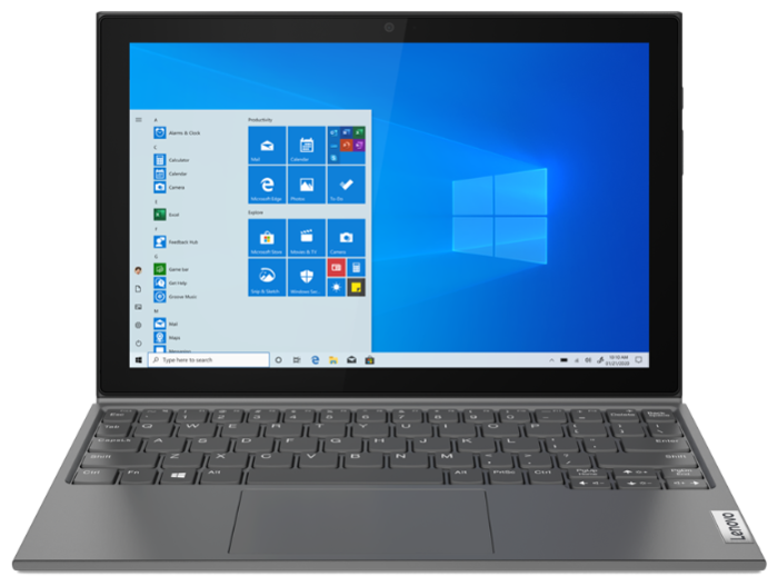 

Планшет Lenovo IdeaPad Duet 3 10IGL5 10.3" 1920x1200 IPS, Intel Pentium N5030 1100 МГц, 8Gb RAM, 128Gb, 3G/4G LTE, WiFi, BT, Windows 10 Pro, серый (82HK000URU), Duet 3 10IGL5