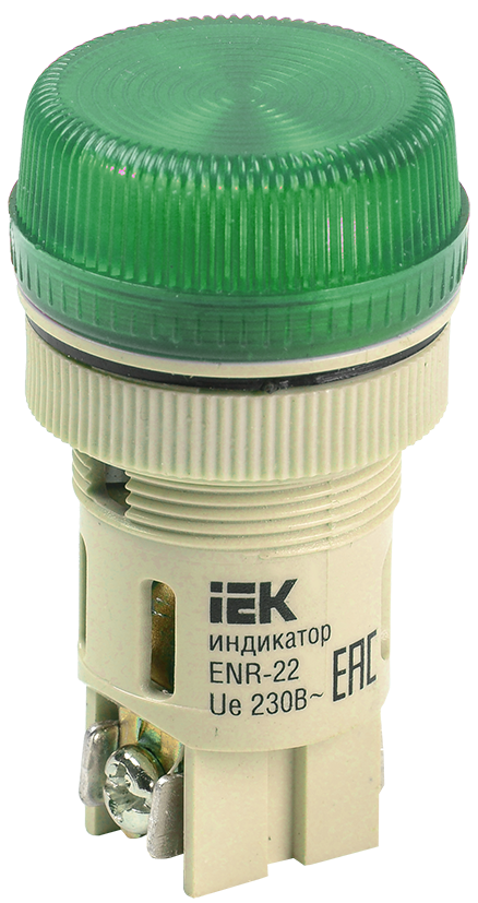 

Лампа индикаторная неон зеленый 22 мм 230 В AC, IEK ENR-22 (BLS40-ENR-K06), ENR-22