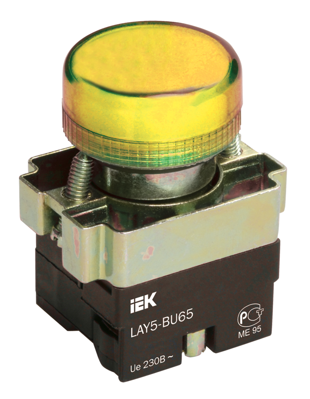 

Лампа индикаторная LED желтый 22 мм 230 В AC, IEK LAY5-BU65 (BLS50-BU-K05), LAY5-BU65