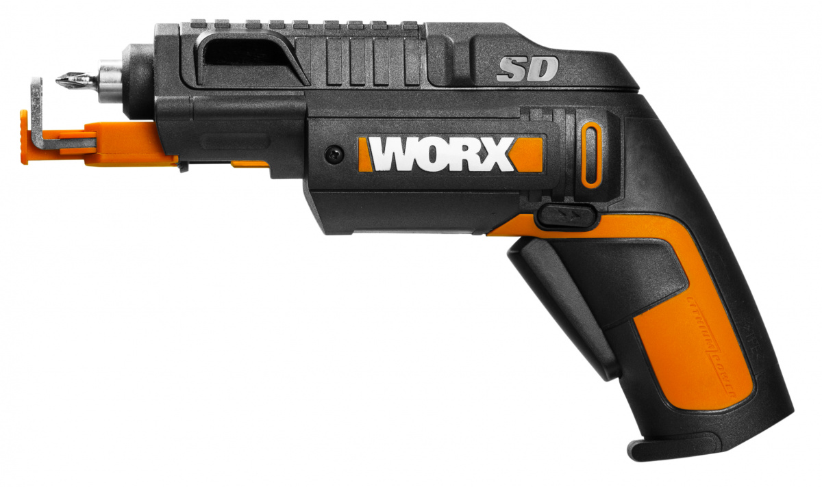 Аккумуляторная отвертка WORX SD Slide Driver WX255, 3 Н·м, 230 об/мин, Li-Ion, 4В, 1.5 А·ч, реверс