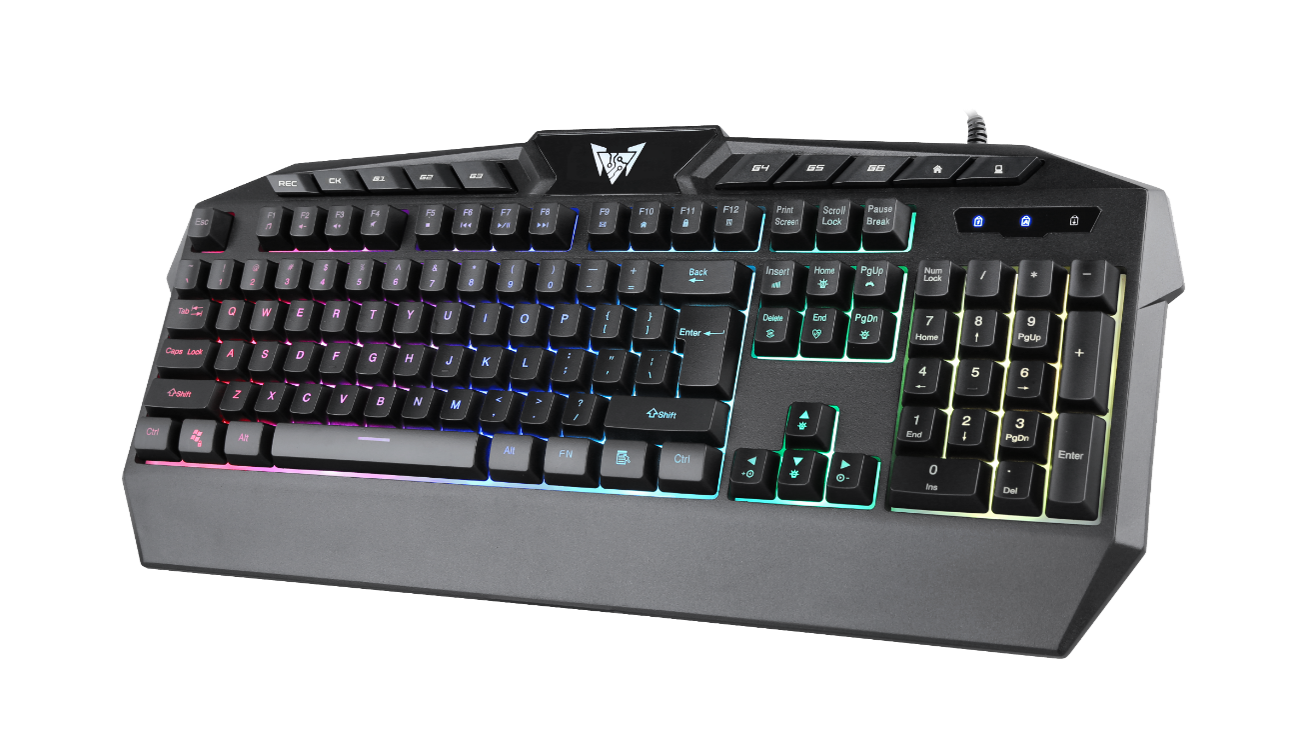 

Клавиатура проводная Crown CMGK-404, мембранная, подсветка, USB, черный, CMGK-404
