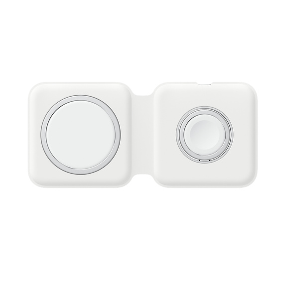 

Двойное беспроводное зарядное устройство Apple MagSafe Duo Charger, 3A, на два устройства (часы и телефон), белый (MHXF3ZE/A), Duo Charger