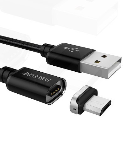 

Кабель USB 2.0(Am)-Micro USB 2.0(Bm), 3A Quick Charge, 1м, черный Borofone, 0