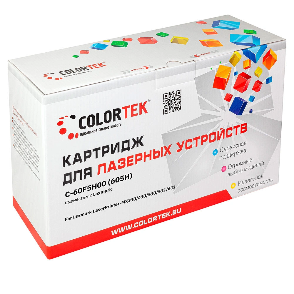 

Картридж Colortek 60F5H00 для Lexmark 605H (СТ-60F5H00), Черный