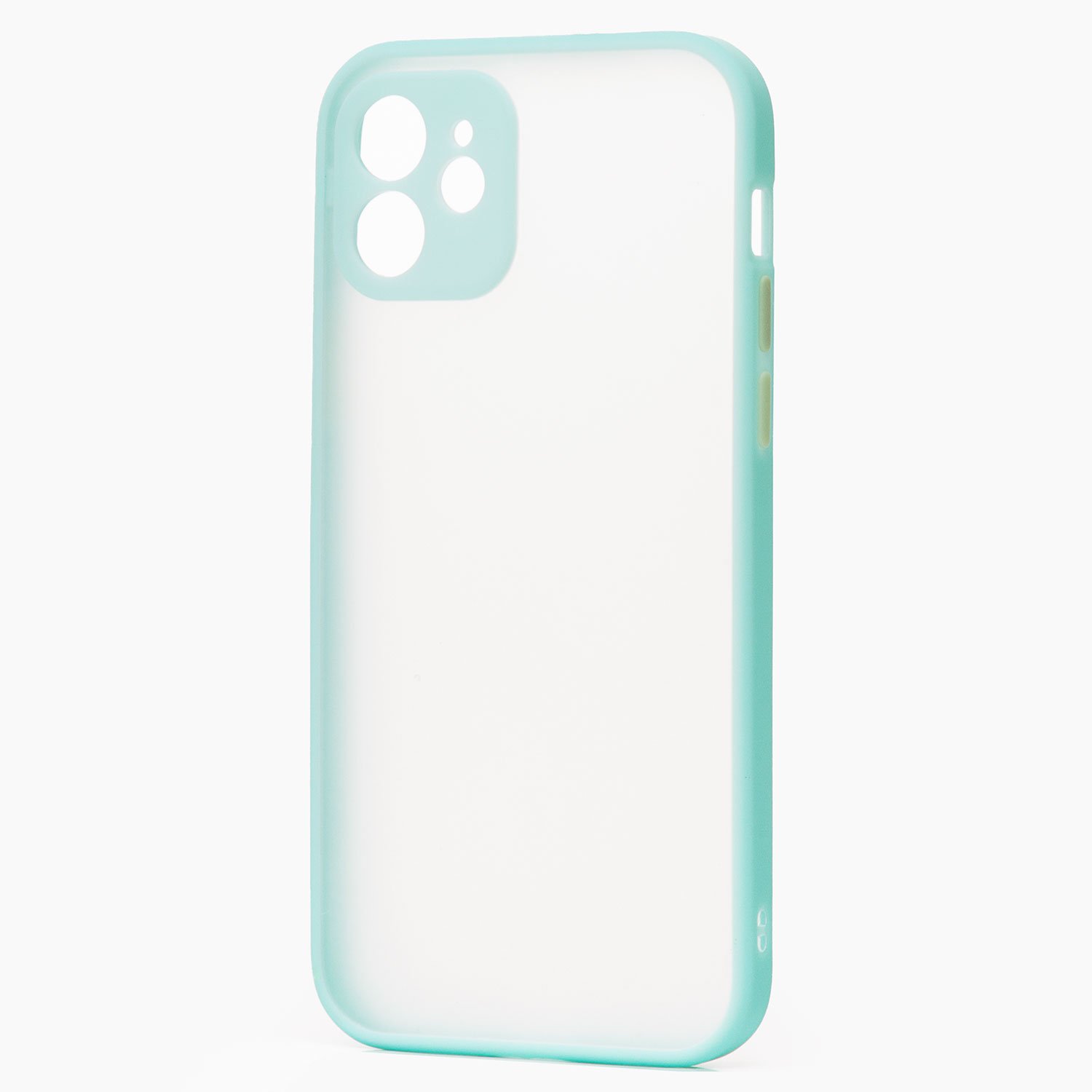 

Чехол-накладка PC041 для смартфона Apple iPhone 12, силикон, light blue/white (126877)