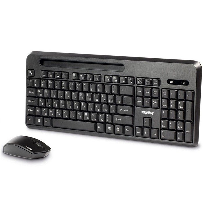 Клавиатура + мышь SmartBuy 639391AG, беспроводной, USB, черный (SBC-639391AG-K) - фото 1
