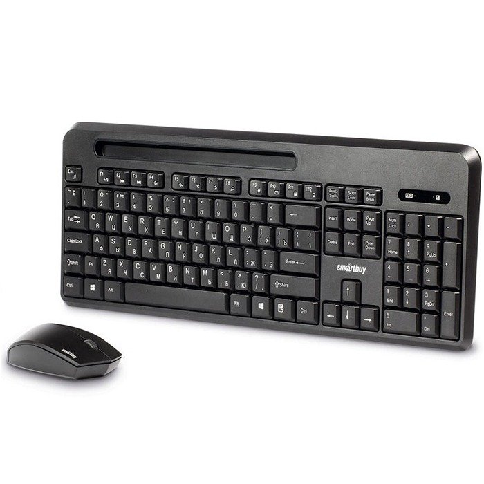 

Клавиатура + мышь SmartBuy 639391AG, беспроводной, USB, черный (SBC-639391AG-K), 639391AG