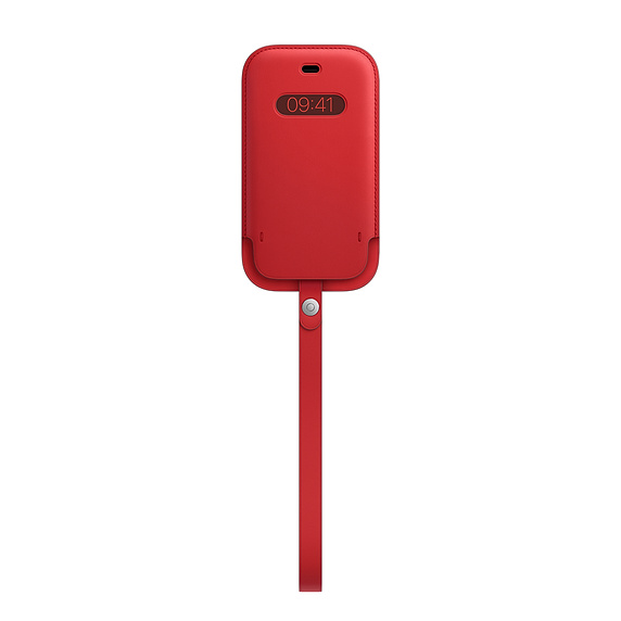 Кожаный чехол-конверт Apple MagSafe для смартфона iPhone 12 mini, натуральная кожа, красный (PRODUCT)RED (MHMR3ZE/A), цвет красный (product)red