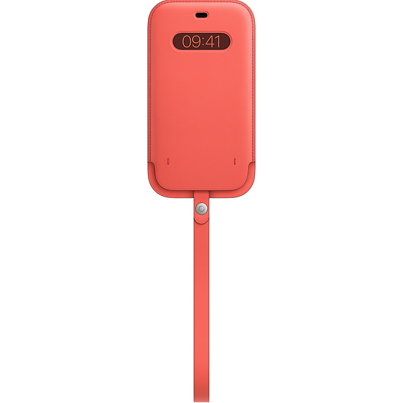 Кожаный чехол-конверт Apple MagSafe для смартфона iPhone 12 Pro Max, натуральная кожа, розовый цитрус (MHYF3ZE/A) MHYF3ZE/A - фото 1