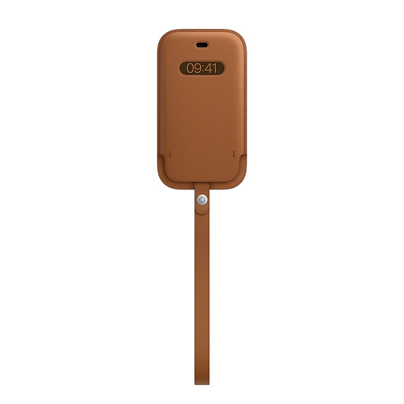 Кожаный чехол-конверт Apple MagSafe для смартфона iPhone 12 mini, натуральная кожа, золотисто-коричневый (MHMP3ZE/A)