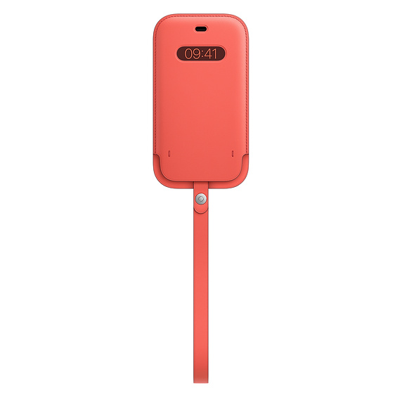 Кожаный чехол-конверт Apple MagSafe для смартфона iPhone 12/12 Pro, натуральная кожа, розовый цитрус (MHYA3ZE/A)