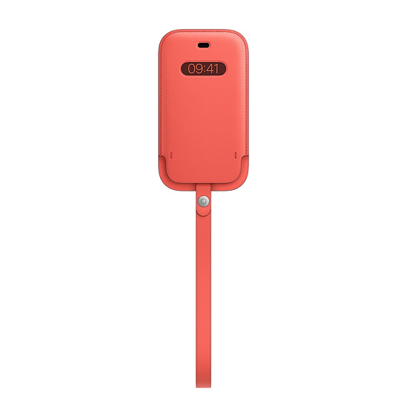 Кожаный чехол-конверт Apple MagSafe для смартфона iPhone 12 mini, натуральная кожа, розовый цитрус (MHMN3ZE/A)