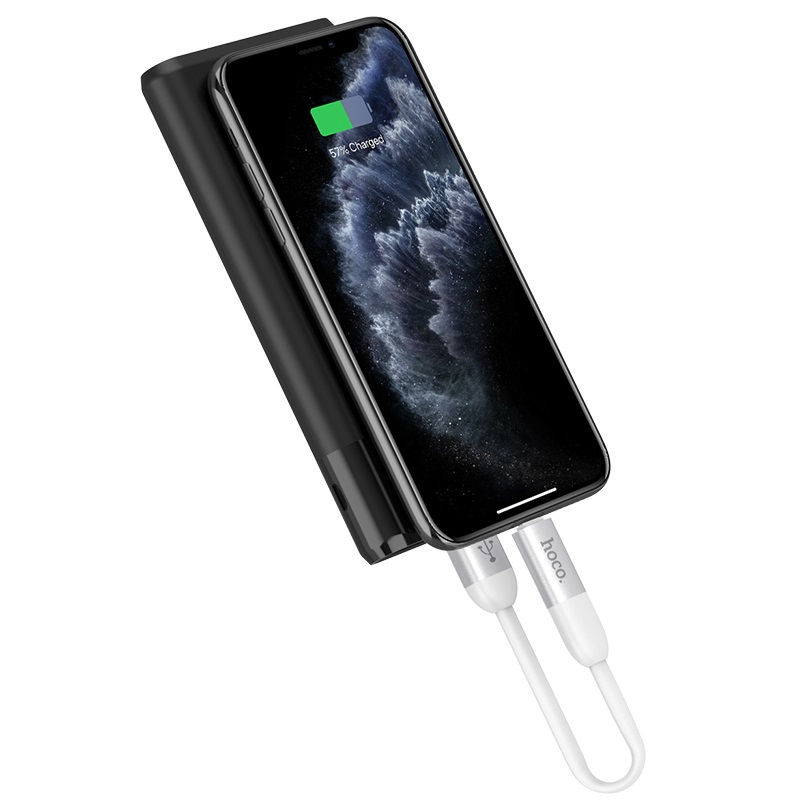 

Кабель USB-Lightning+USB Type-C, плоский, 2.4A, 20см, белый HOCO Cool U87 (24335), U87