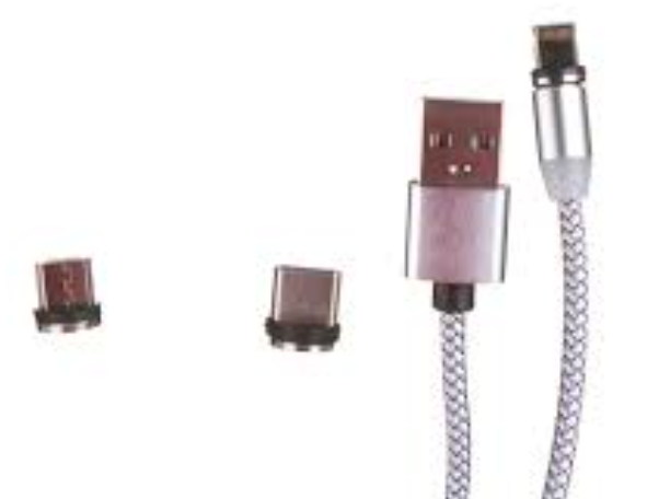 

Кабель USB-Micro USB+USB Type-C+Lightning 8-pin, 1A, 1м, серебристый Red Line