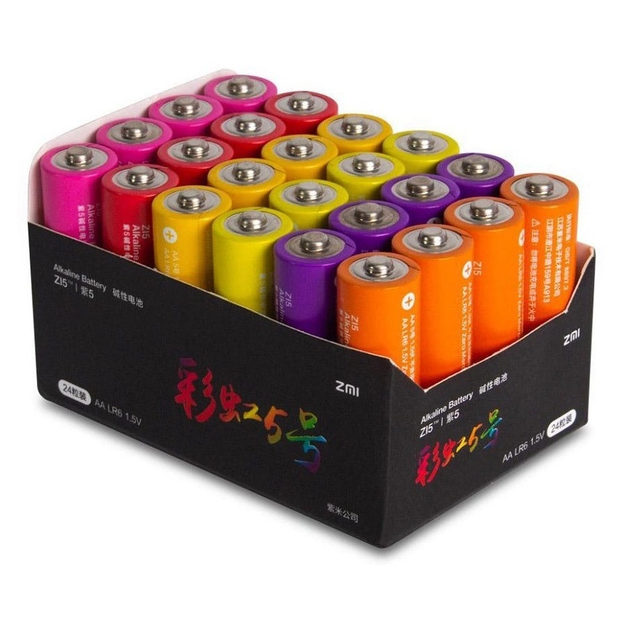 

Батарейка ZMI Rainbow ZI5, AA (LR06/15А), 1.5V, 24 шт. (AA524)