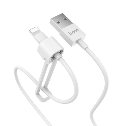 

Кабель USB-Lightning 8-pin, 2.1A, 1м, белый HOCO