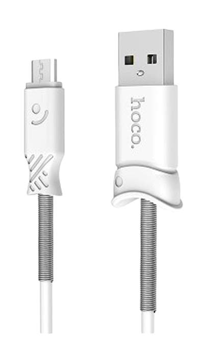 

Кабель USB 2.0(Am)-Micro USB 2.0(Bm), 2.1A, 1м, белый HOCO, 0