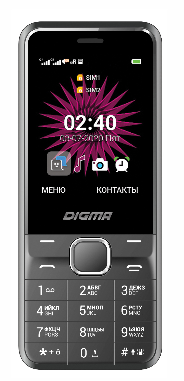 

Мобильный телефон DIGMA A241 Linx, 2.44" 240x320 TFT, 32Mb RAM, 3G, 2-Sim, 800 мА·ч, micro-USB, серый (LT2066PM), A241 Linx