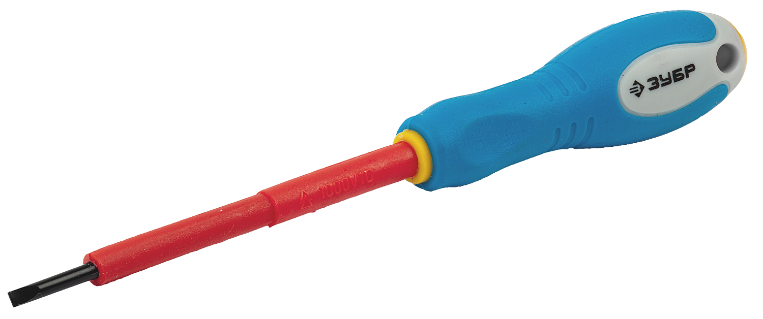 

Отвертка плоская SL2.5x75мм, CrV, магнитный наконечник, диэлектрическая, ЗУБР ПРОФЕССИОНАЛ (25261-2.5-075)