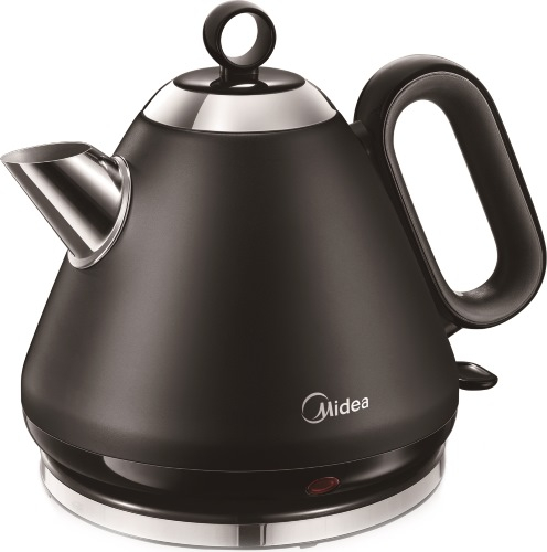 

Чайник Midea MK-8027 1,7л. 2200Вт, Дисковый нагреватель, нержавеющая сталь, черный/серебристый (MK-8027), MK-8027