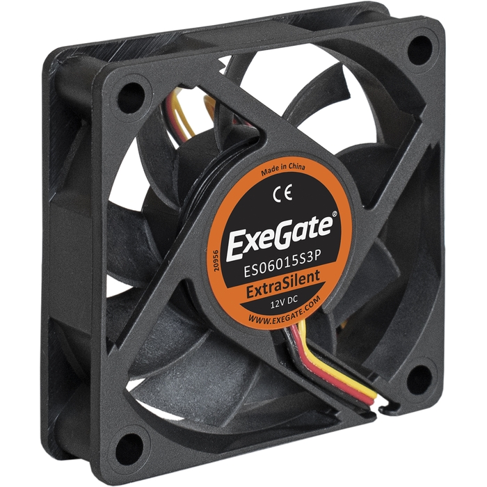 

Вентилятор ExeGate ExtraSilent ES06015S3P, 60 мм, 2500rpm, 22 дБ, 3-pin, 1шт (EX283369RUS), ExtraSilent ES06015S3P