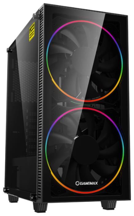 

Корпус GameMax A363-TB, ATX, Midi-Tower, USB 3.0, RGB подсветка, черный, без БП, A363-TB