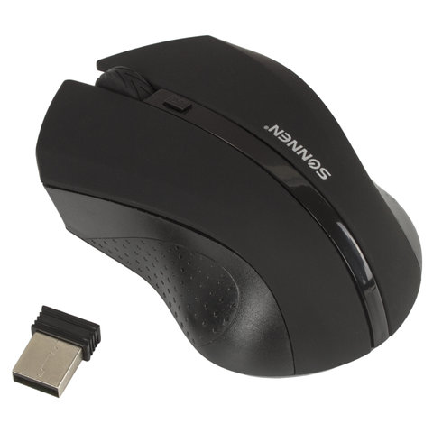 

Мышь беспроводная SONNEN WM-250Bk, 1600dpi, оптическая светодиодная, USB, черный (512642), WM-250Bk