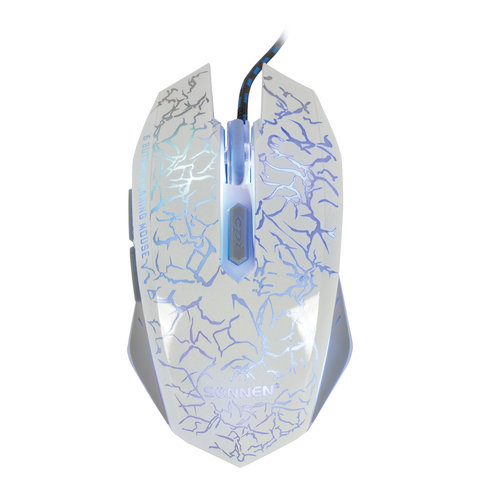 

Мышь проводная SONNEN GM-17, 2400dpi, оптическая светодиодная, USB, белый (512639), GM-17