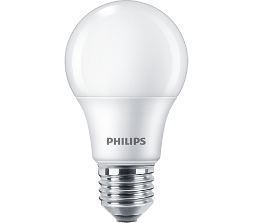 

Лампа светодиодная E27 груша/A55, 7.5Вт, 3000K / теплый свет, Philips (8718291752752)