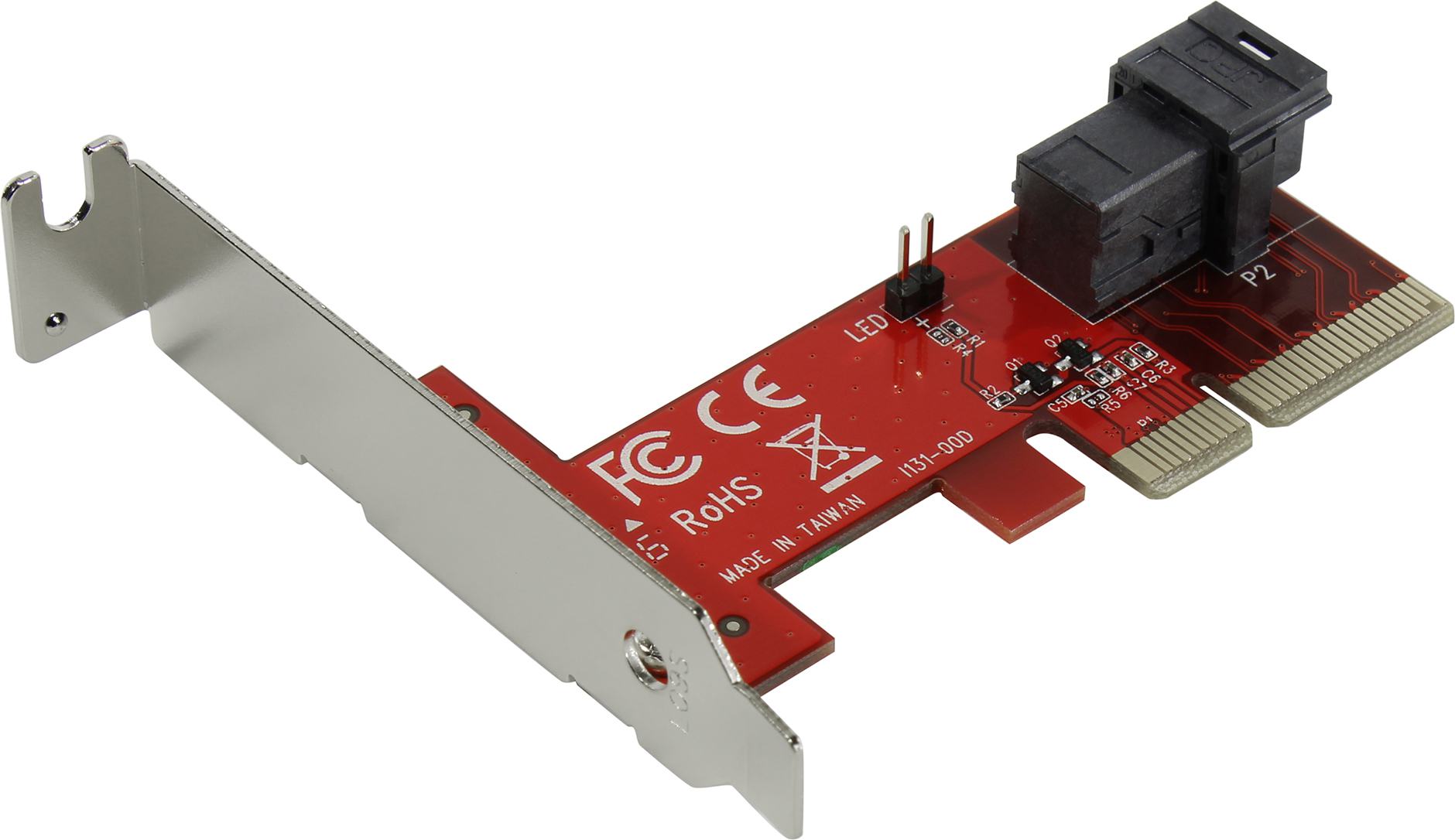 

Переходник Smartbuy PE-131 U.2/PCI-Ex4, красный, PE-131