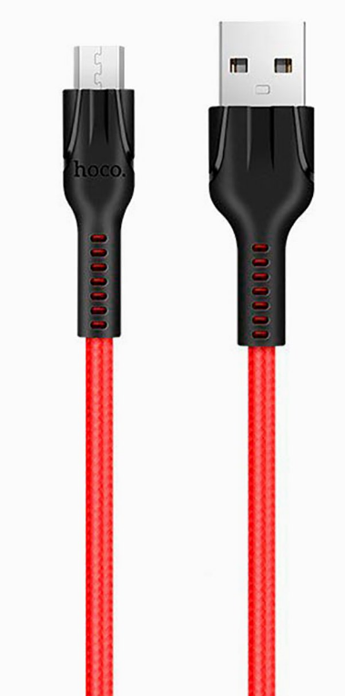 

Кабель USB-Micro USB, 2A, 1.2м, красный/черный HOCO Benay U31, Черный/красный, U31