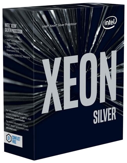 

Процессор HPE Intel Xeon Silver-4210R, 2.4GHz, 10C/20T, 13.75Mb, TDP-100Вт, LGA3647, Kit (P21198-B21), 4210R