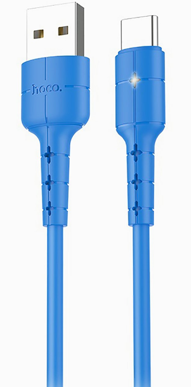 

Кабель USB-Type-C, 2.1A, 1.2м, голубой HOCO Star X30, X30