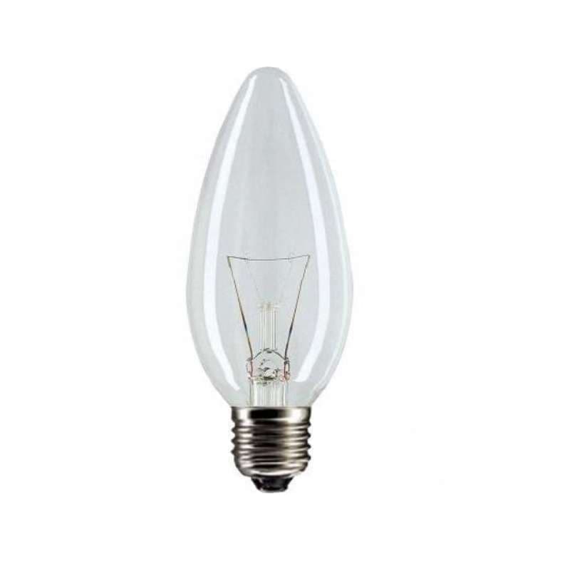 

Лампа накаливания E27 свеча/B35, 40Вт / теплый свет, 390лм, Philips (921492044218 / 871150005669650)