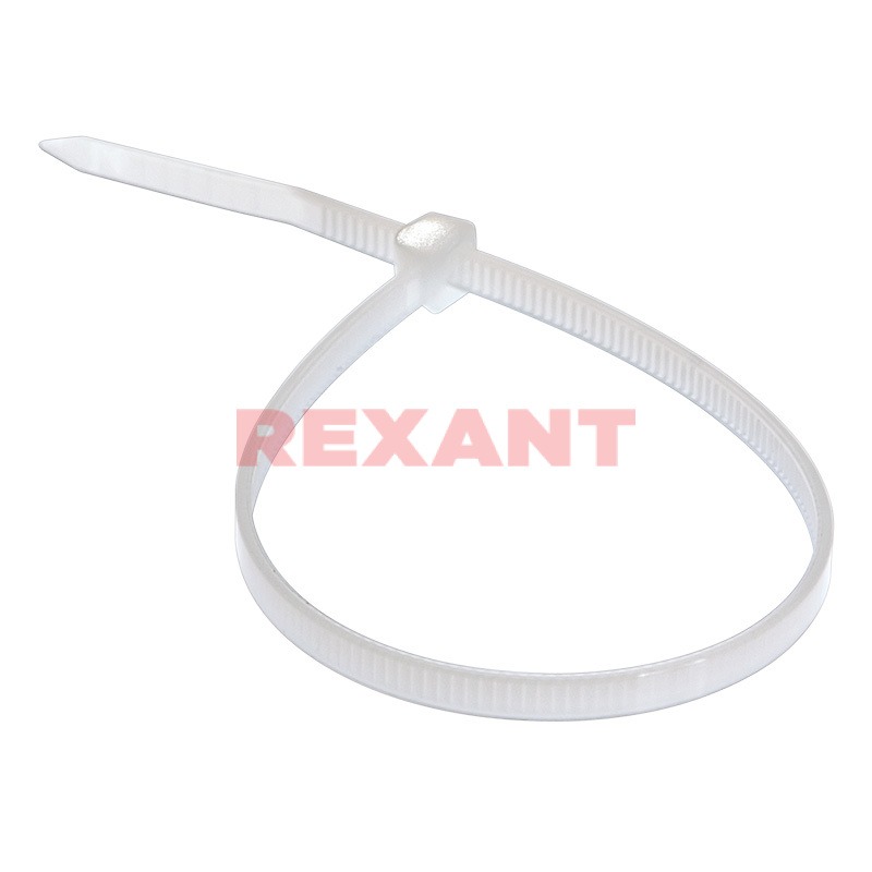 Стяжка Rexant CK-200x4, 3.6 мм x 200 мм, 100 шт., белый (07-0200)