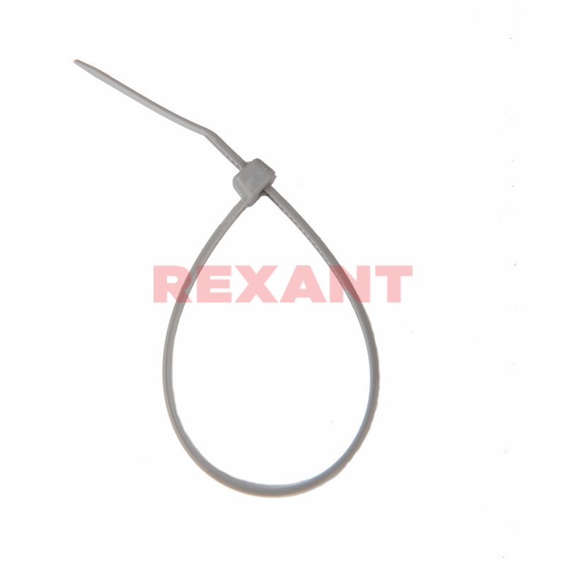 

Стяжка Rexant CK-200x3.6, 3.6 мм x 200 мм, 100 шт., серый (07-0200-3), CK-200x3.6