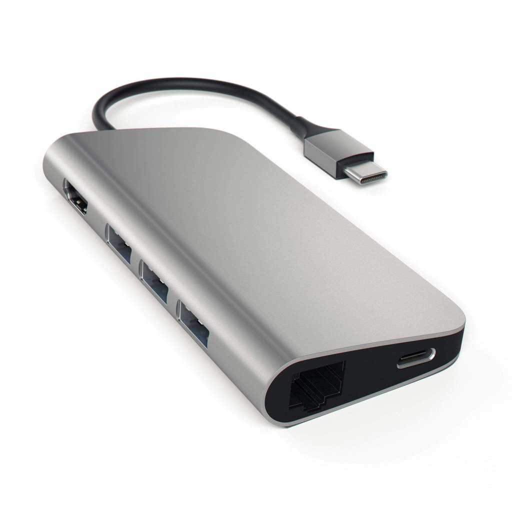 Мультипортовый адаптер Satechi Type-C Aluminum Multi-Port Adapter, серый космос