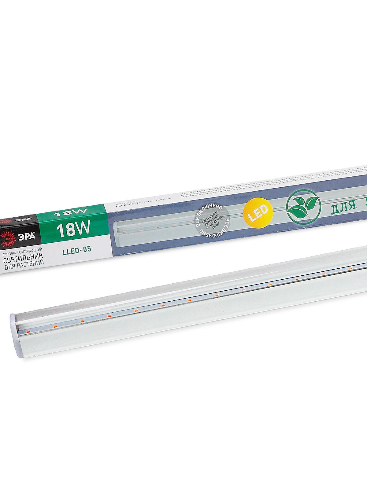 

Светильник для растений светодиодный, 18Вт, ЭРА LLED-05-T5-FITO-18W-W (Б0028201), LLED-05-T5-FITO-18W-W