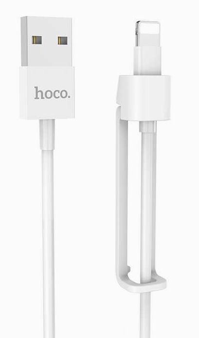 

Кабель USB 2.0(Am)-Lightning 8-pin(m), 2A, 1м, белый HOCO X31, 0