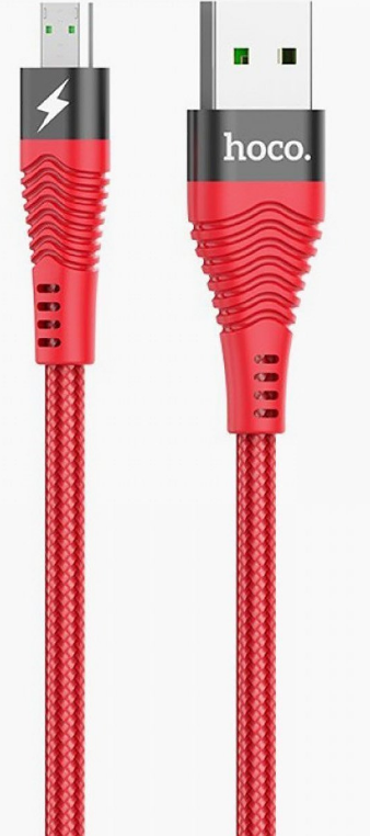 

Кабель USB-Micro USB, 4A быстрая зарядка, 1.2м, красный HOCO Flash U53, U53