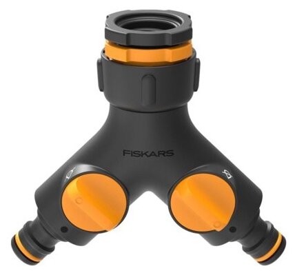 

Распределитель FISKARS, полипропилен, 2- х канальный,регулируемый,со штуцерами (1027061), 0