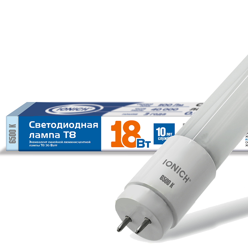 Лампа линейная IONICH ILED-SMD2835-T81200-18-2100-230-6.5-G13 (1512)