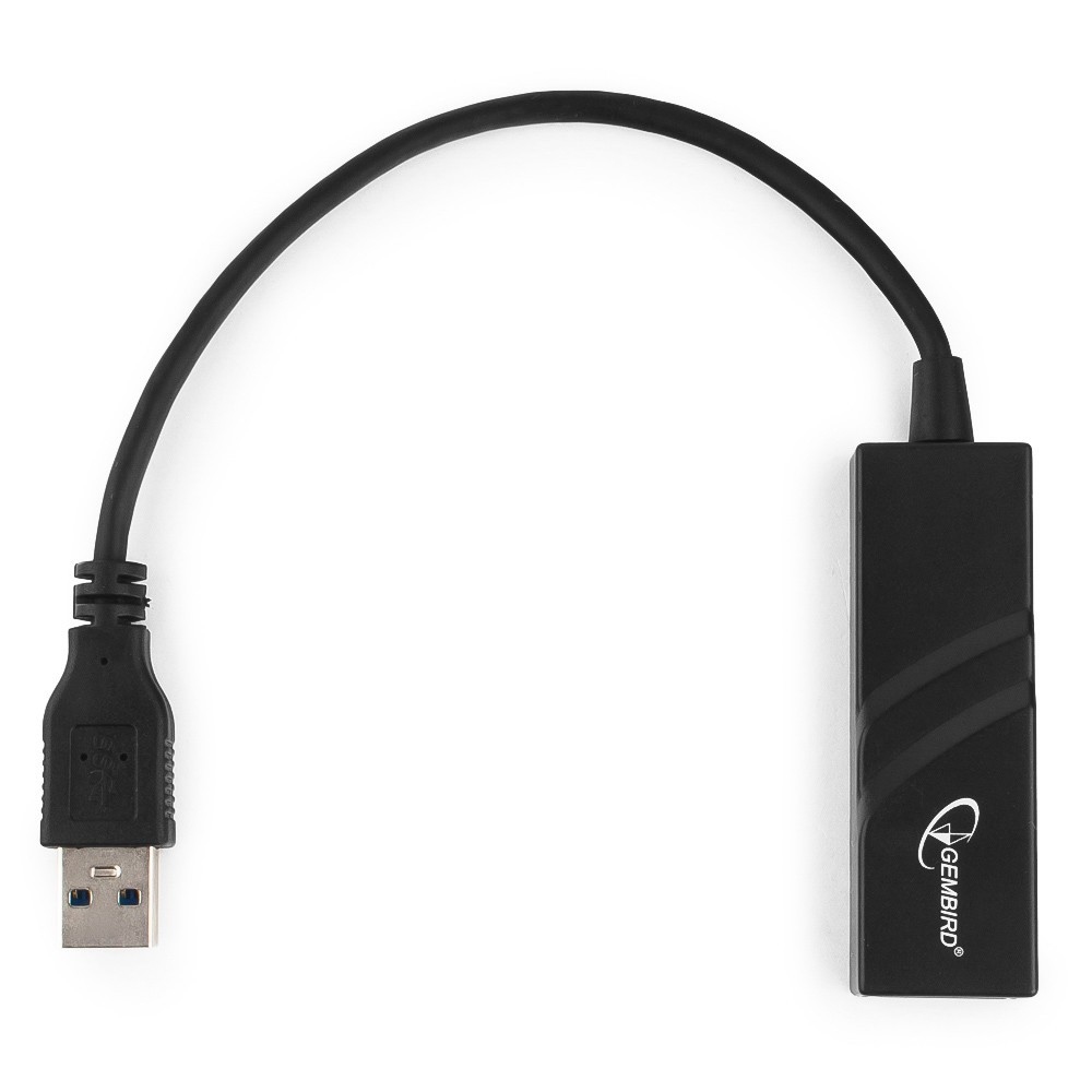 Сетевая карта Gembird NIC-U3, 1xRJ-45, 1 Гбит/с, USB 3.0, Retail