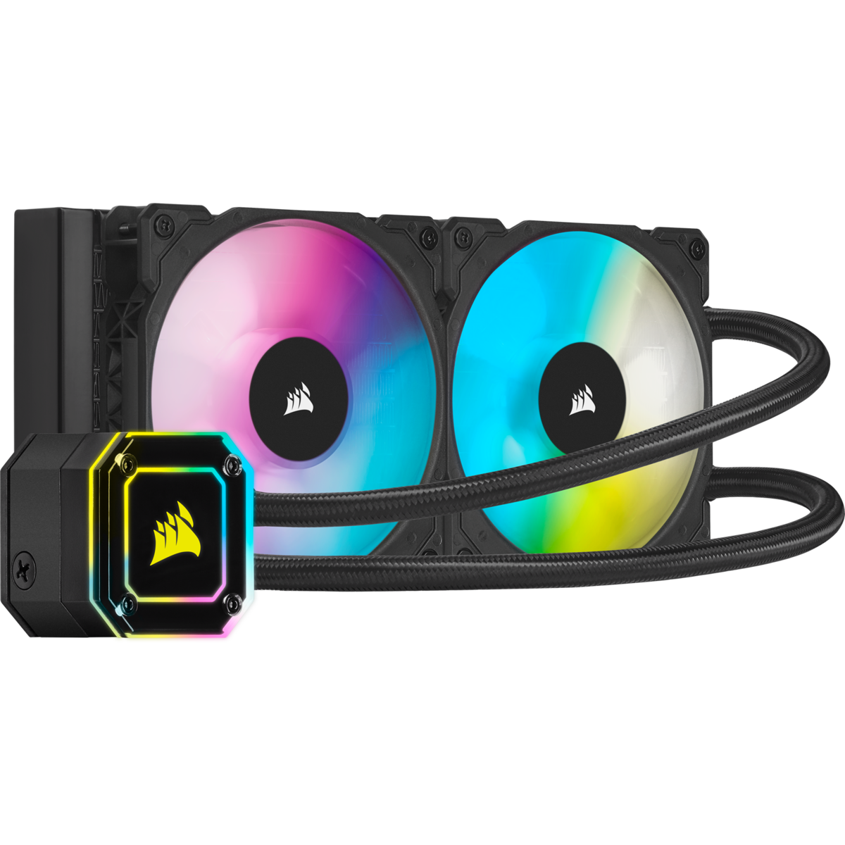 

Жидкостное охлаждение Corsair iCUE H100i ELITE CAPELLIX для Socket 115x/2066/2011/2011-3/1356/1366/1200/AM4/AM3/AM3+/FM1/AM2+TR4/sWRX8/TRX40, 200 Вт, 2x120мм, RGB LED (CW-9060046-WW), iCUE H100i ELITE CAPELLIX