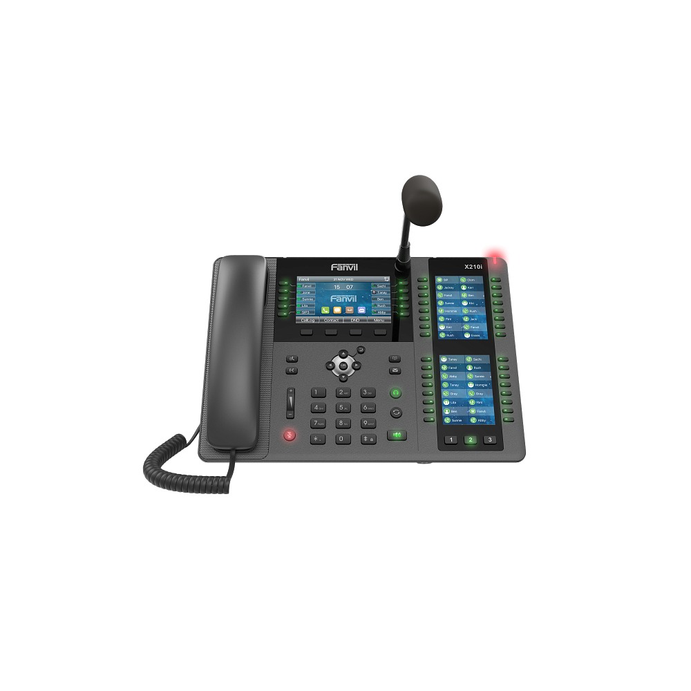 

VoIP-телефон Fanvil X210i, 20 линий, 20 SIP-аккаунтов, цветной дисплей, черный, X210i