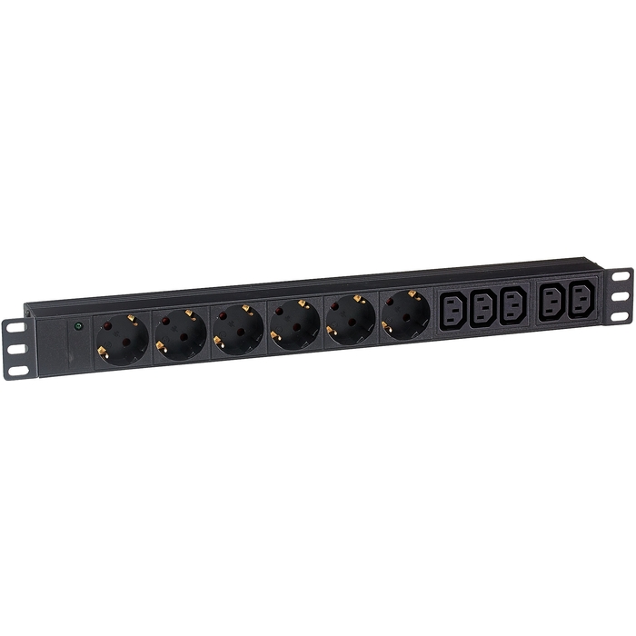 

Блок розеток (PDU) ExeGate ServerPro PDU-19H010 Al-5C136S-C14, 1U, кол-во розеток:11 (6xЕвро/5xC13), 10А, черный (EX280868RUS), ServerPro PDU-19H010 Al-5C136S-C14