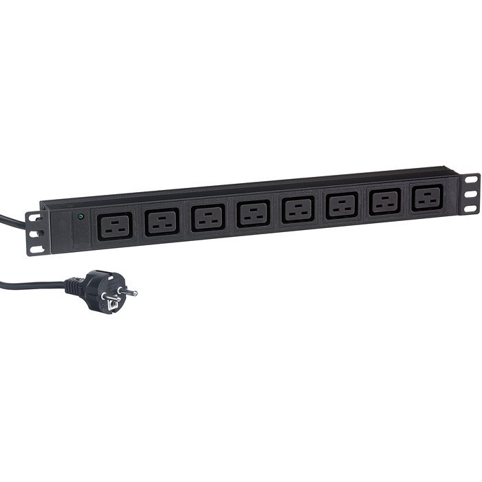 

Блок розеток (PDU) ExeGate ServerPro PDU-19H015 Al-8C19-EU3CU, 1U, кол-во розеток:8 (8xC19), 16А, черный, кабель питания 3 м (EX280873RUS), ServerPro PDU-19H015 Al-8C19-EU3CU
