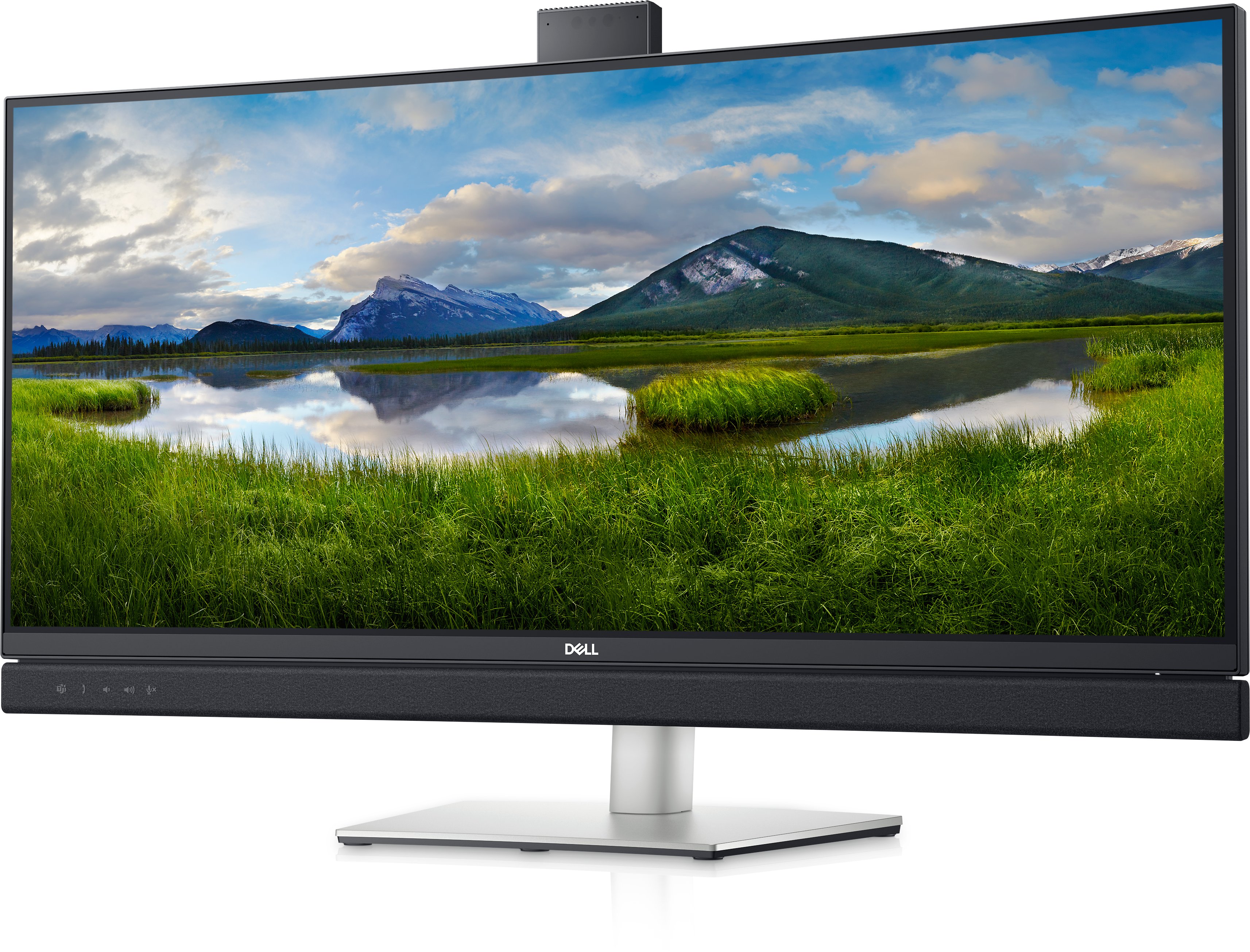 

Монитор 34" DELL Conferencing Monitor C3422WE IPS, изогнутый, 3440x1440 (21:9), 300кд/м2, 8 мс, 178°/178°, HDMI, DisplayPort, USB Type-C, USB-Hub, веб-камера, черный/серебристый (3422-4925), C3422WE